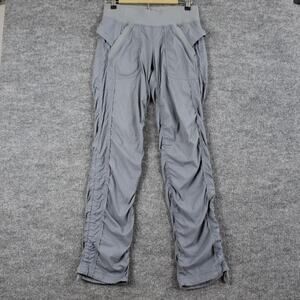 Lululemon Pant Women 6 Quick Step Dance Studio Gray Ruched Cinch Hem Casual Yoga